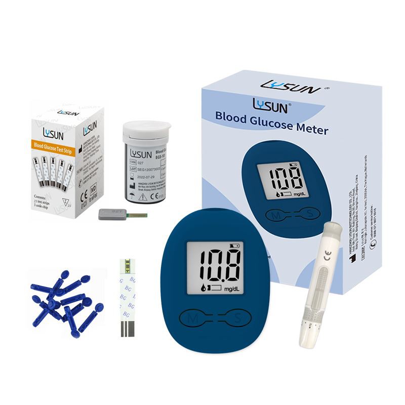 Lysun BGM-103 Komplet za mjerenje glukoze u krvi za dijabetes sa test trakama i lancetom Medicinski mjerač šećera u krvi za dijabetes